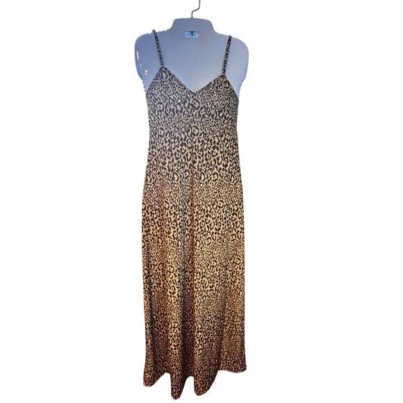 New ALESSIA ZAMATTIO Favignana Silk Cheetah Tiered Maxi Dress Sz 42 / US 6 - Picture 14 of 16